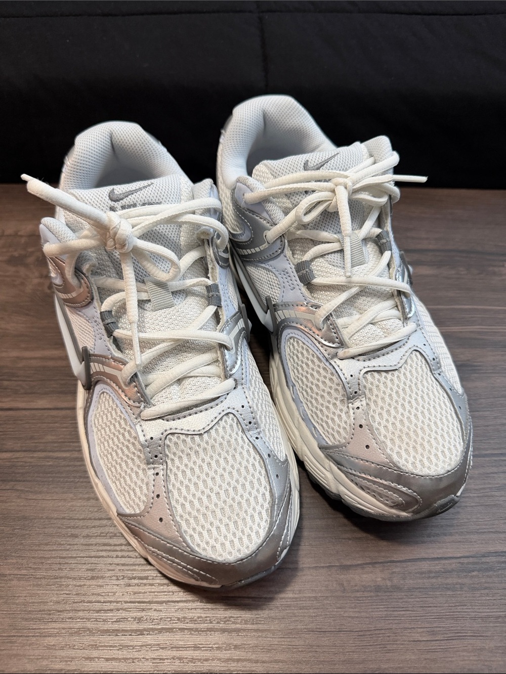 Women’s Nike White and Silver Mesh Trainers